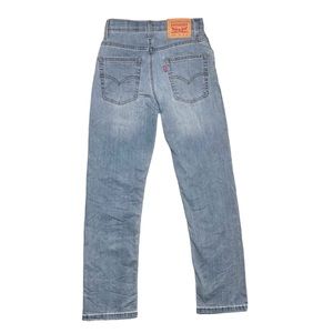 Levi’s 514 high waisted light wash straight leg jeans